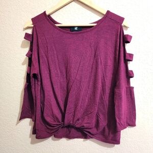 IZ Byer mid sleeve shirt maroon size M